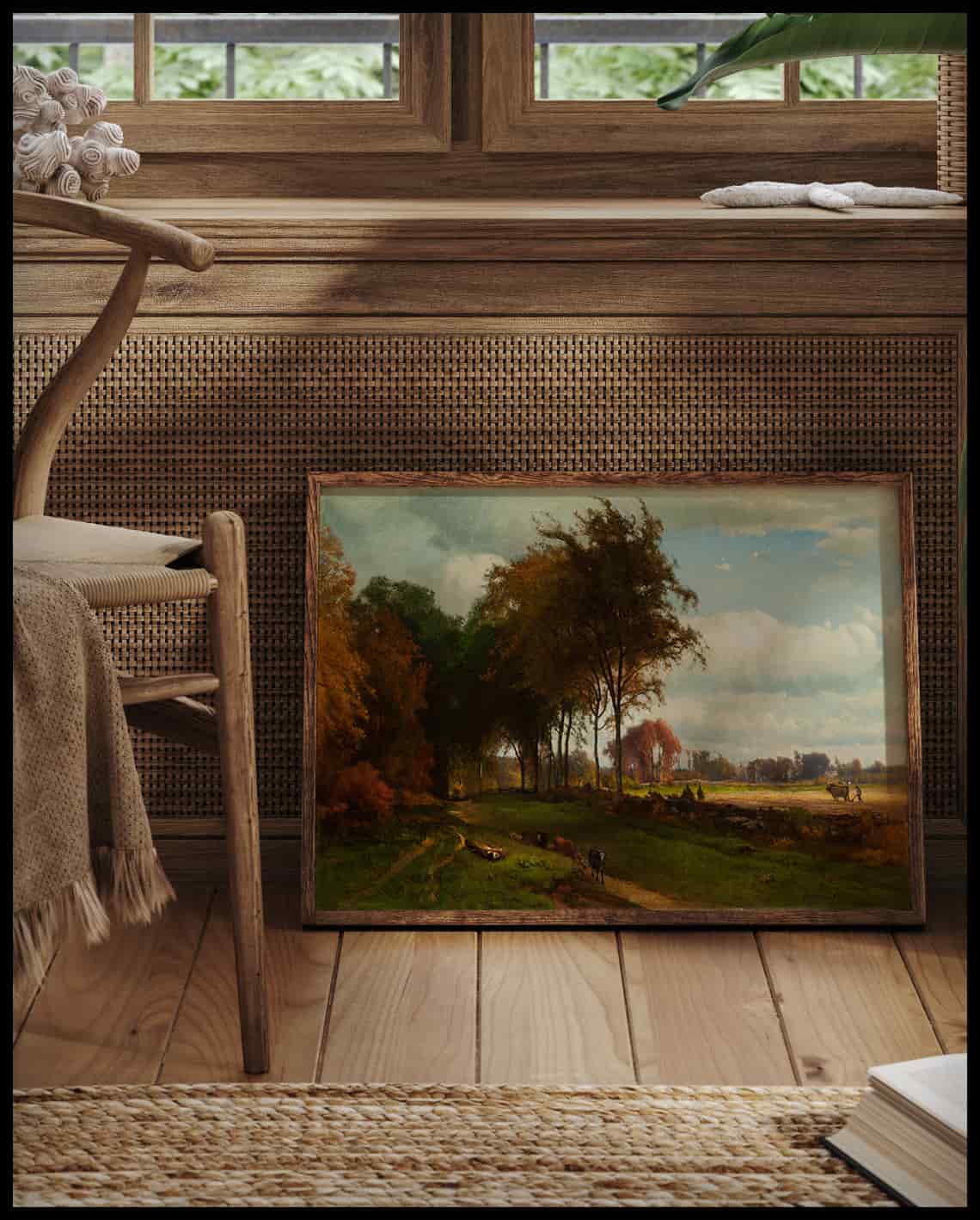 Paysage avec bétail