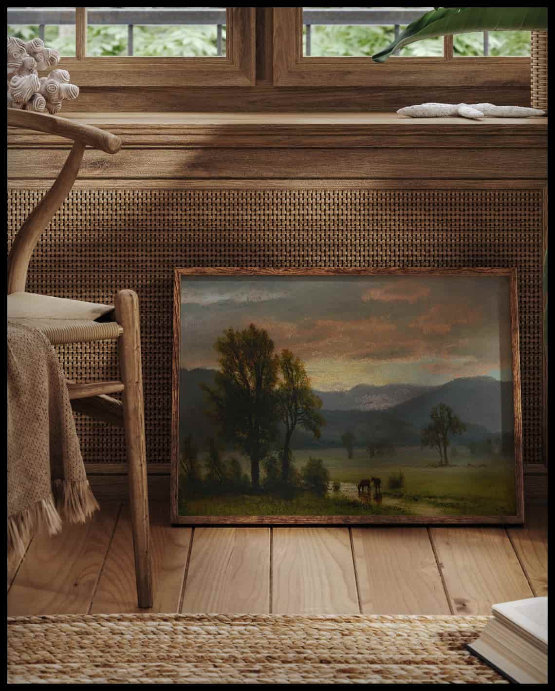 Paysage avec bétail