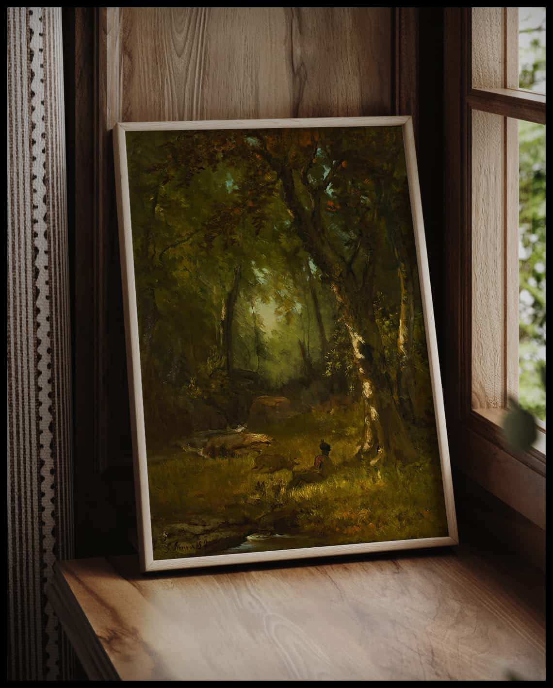 Paysage avec un chasseur