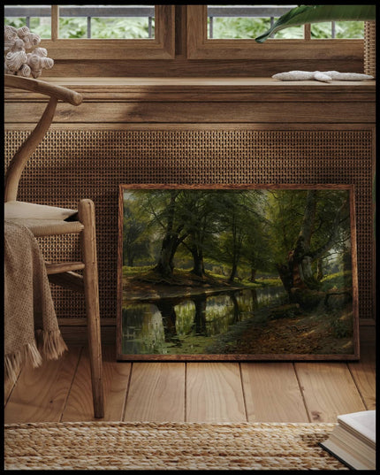 Ein Bach und ein Reh