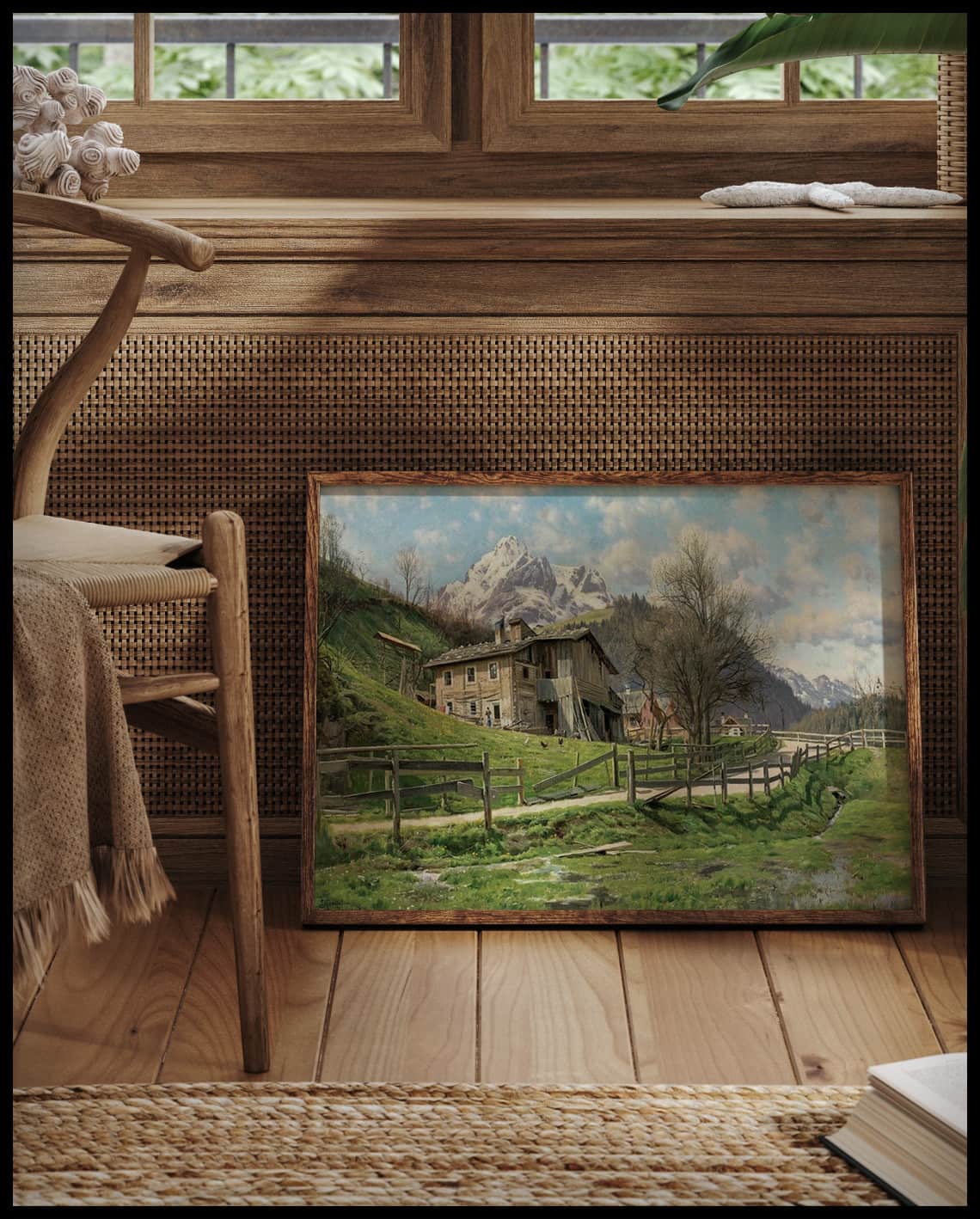 Landschaft mit Bauernhof in Werfen