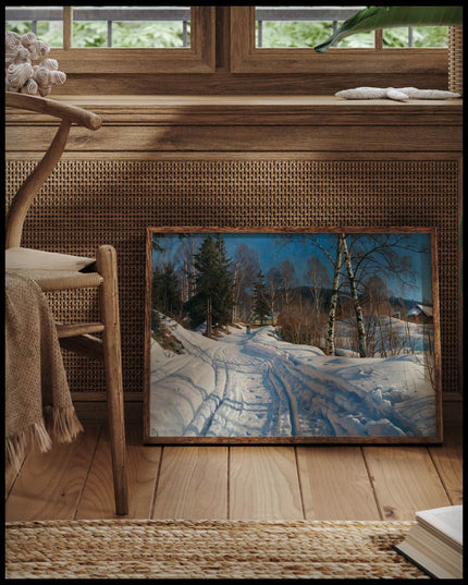 Sonnenbeschienene Winterlandschaft