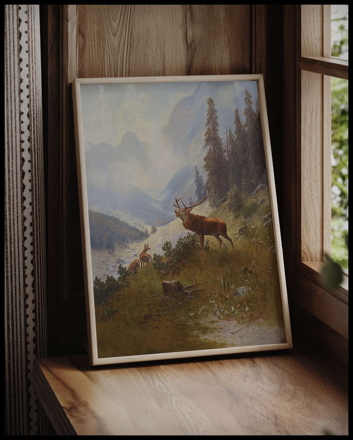 Roaring stag