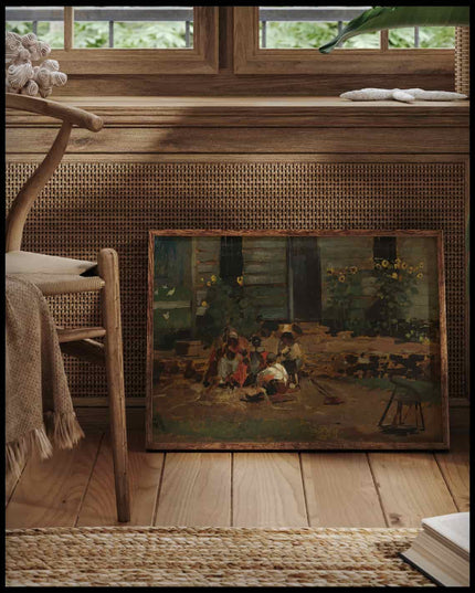 Sketch Of A Cottage Yard