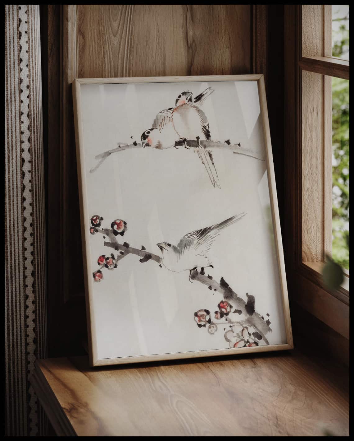 Three Birds On Branches