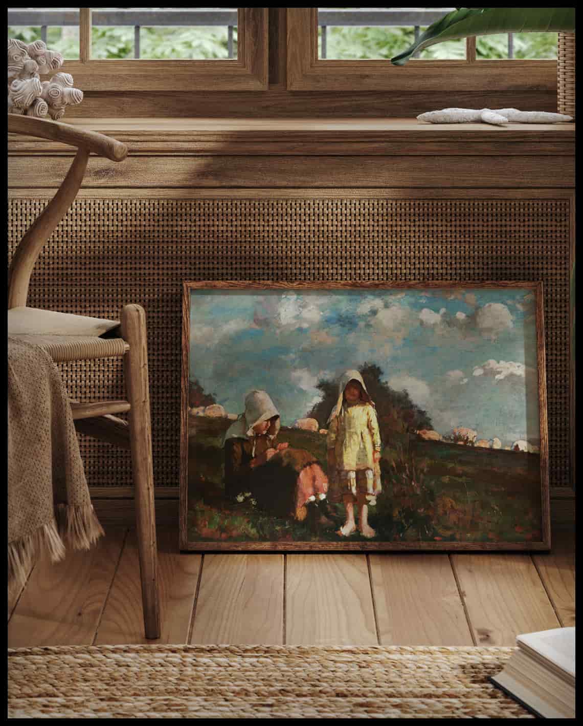 Filles avec des bonnets de soleil