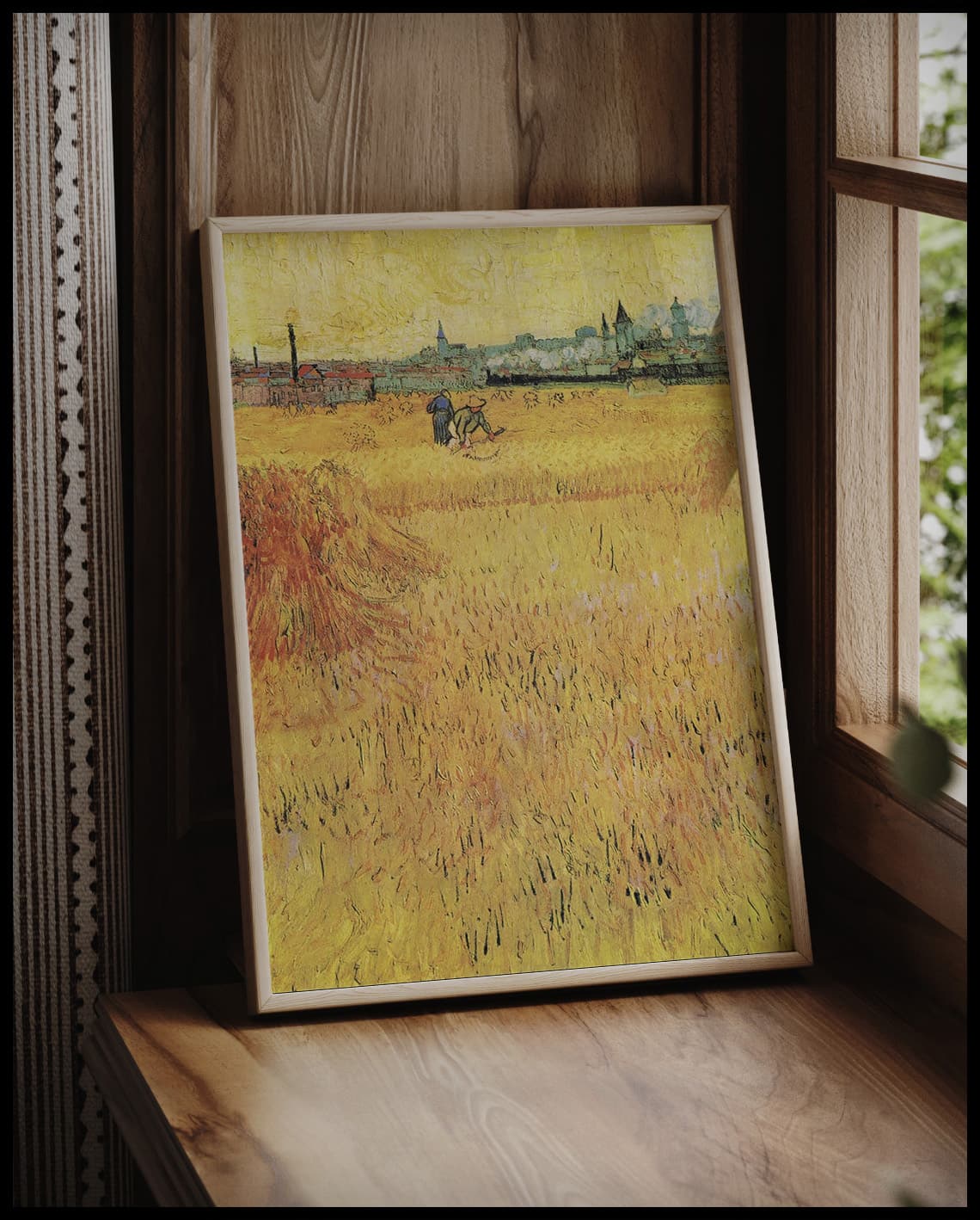 Wheat field with a view of Arles