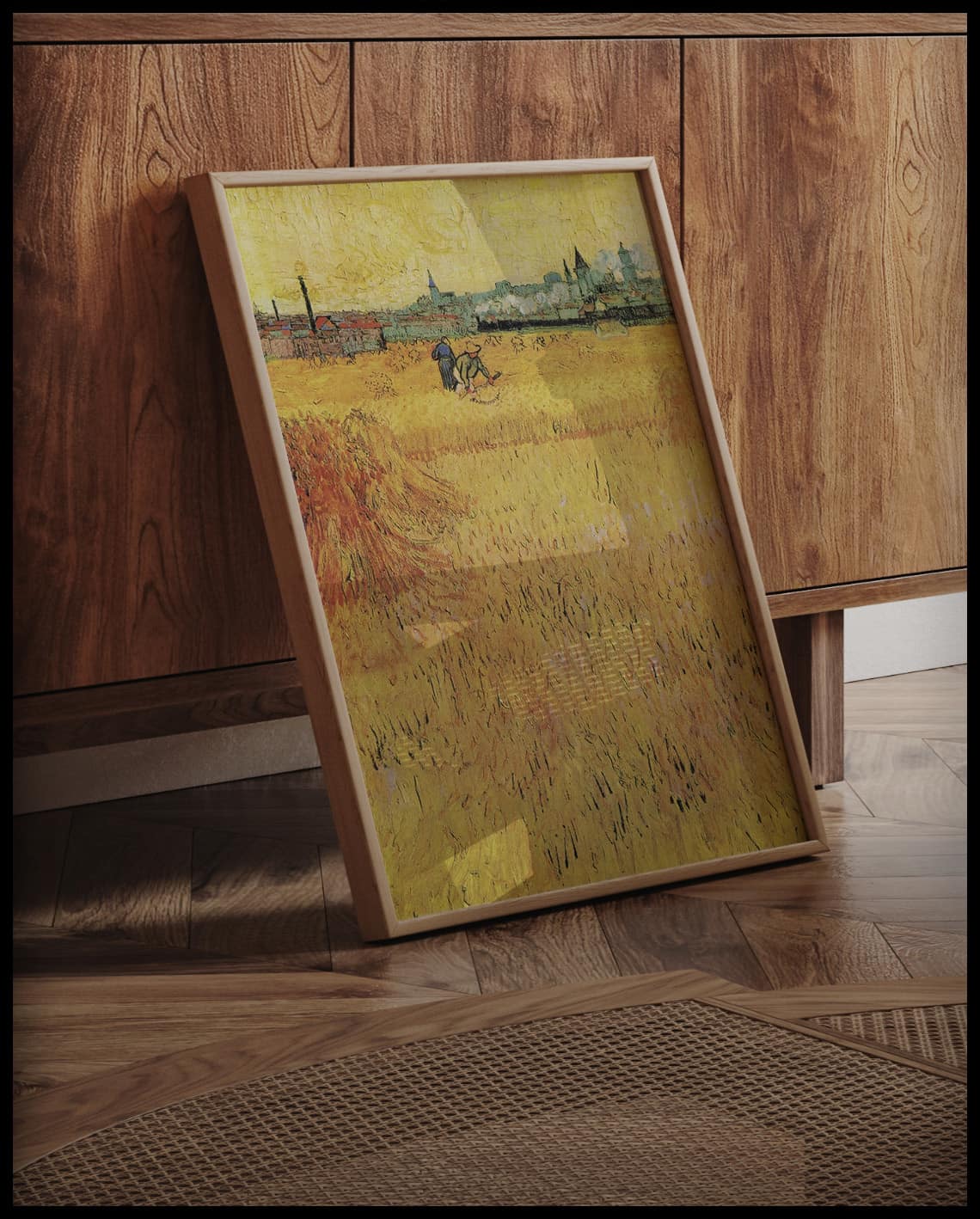 Wheat field with a view of Arles