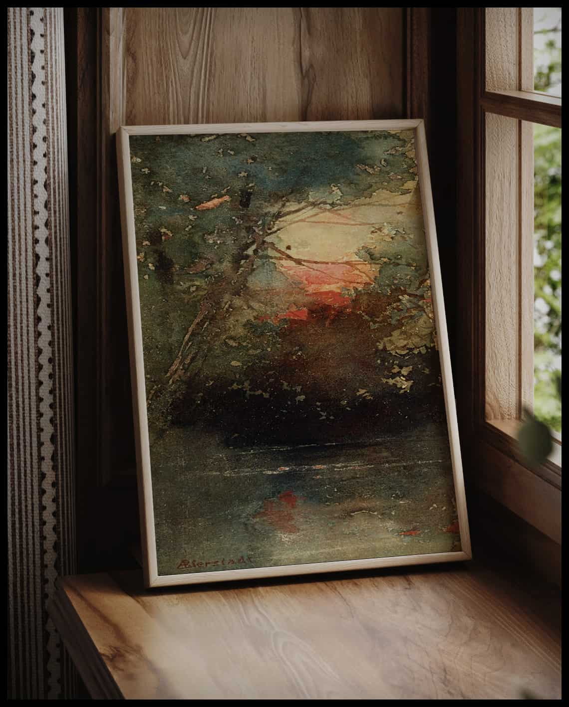 Coucher de soleil de Woodland