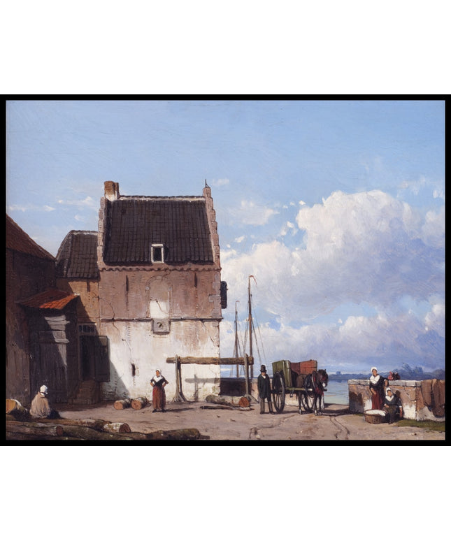 De oude haven met de Bottelpoort in Nijmegen