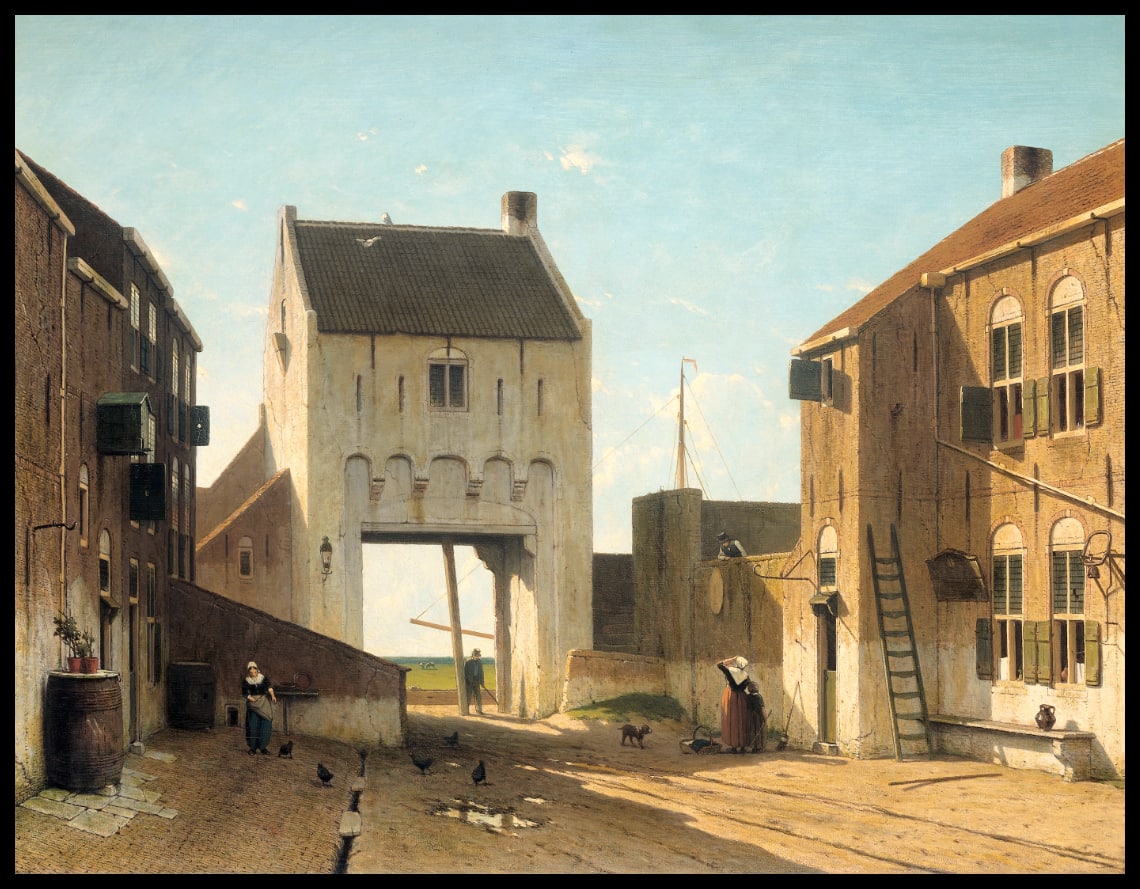 Een stadspoort te Leerdam (une ville à Leerdam)