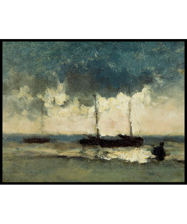 Twee zeilschepen in de branding