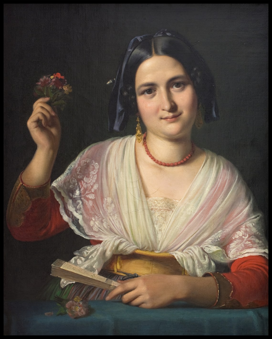 Une femme romaine en robe de soirée