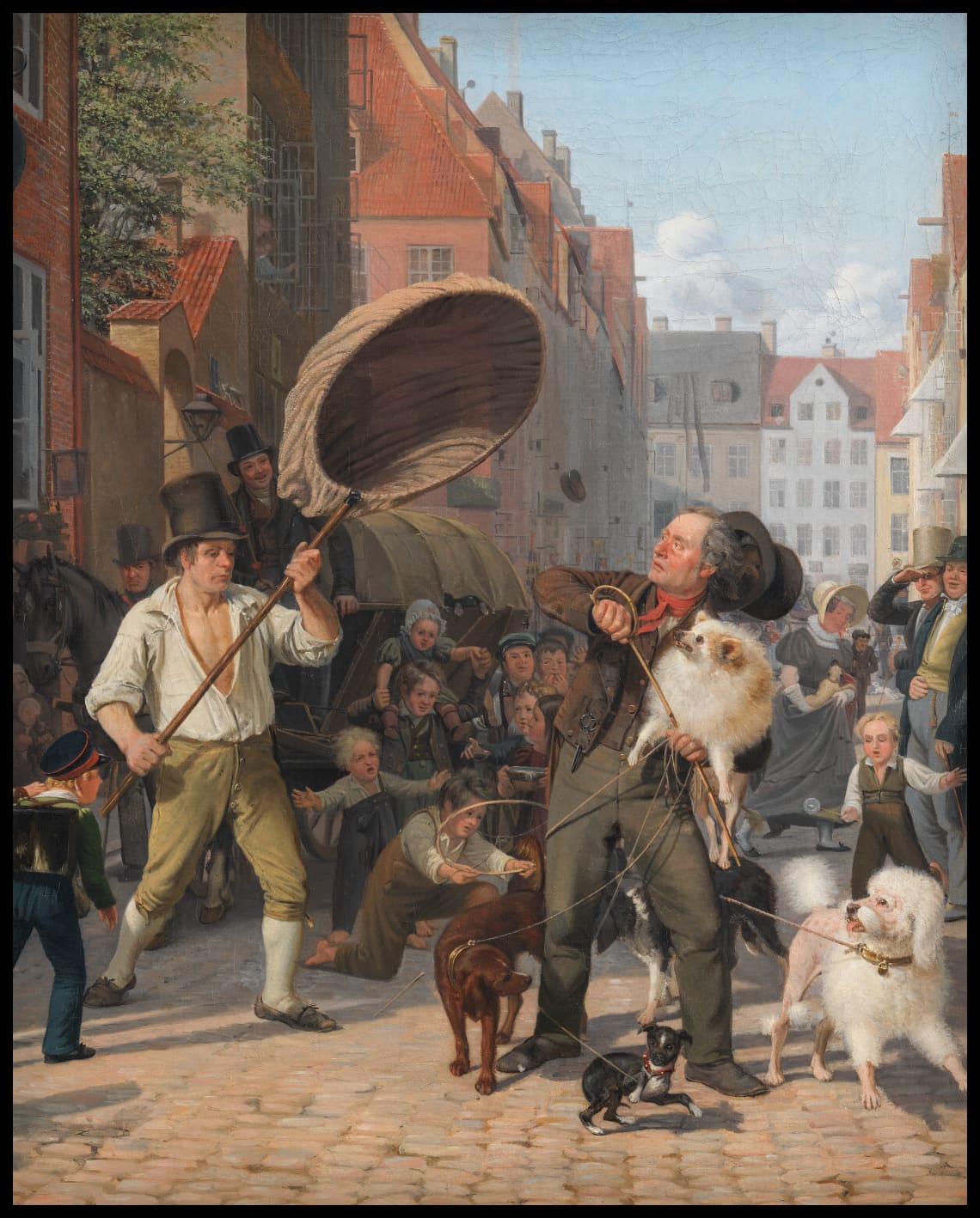 Une scène de rue dans les Dogdays