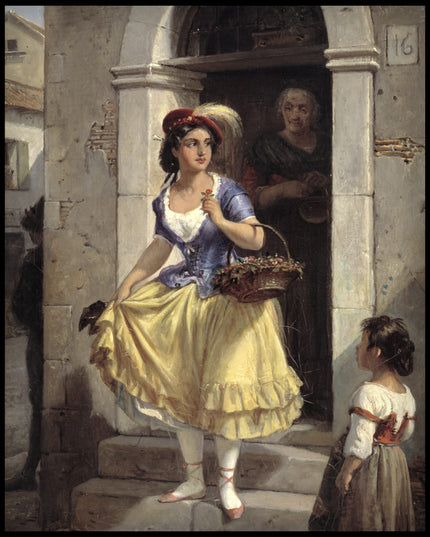 An Italian Woman in the Way to the Carnival