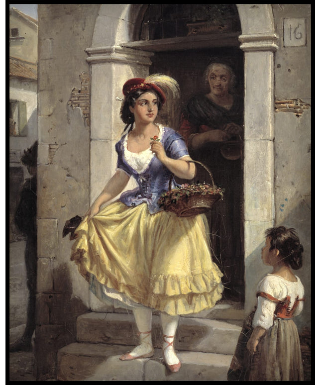 An Italian Woman in the Way to the Carnival