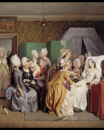 Scene from Ludwig Holberg's The Lying-in Room