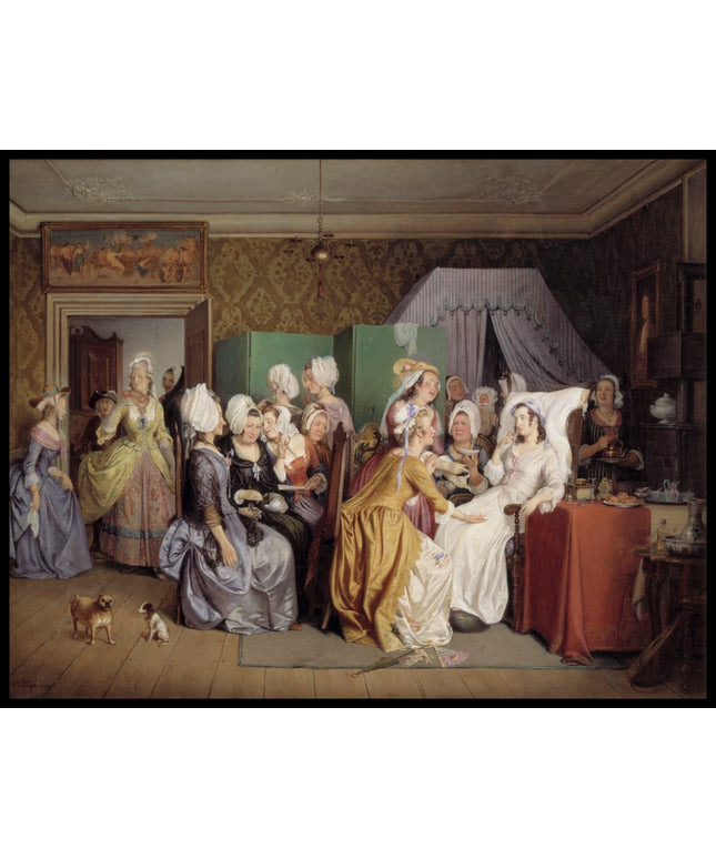 Scene from Ludwig Holberg's The Lying-in Room