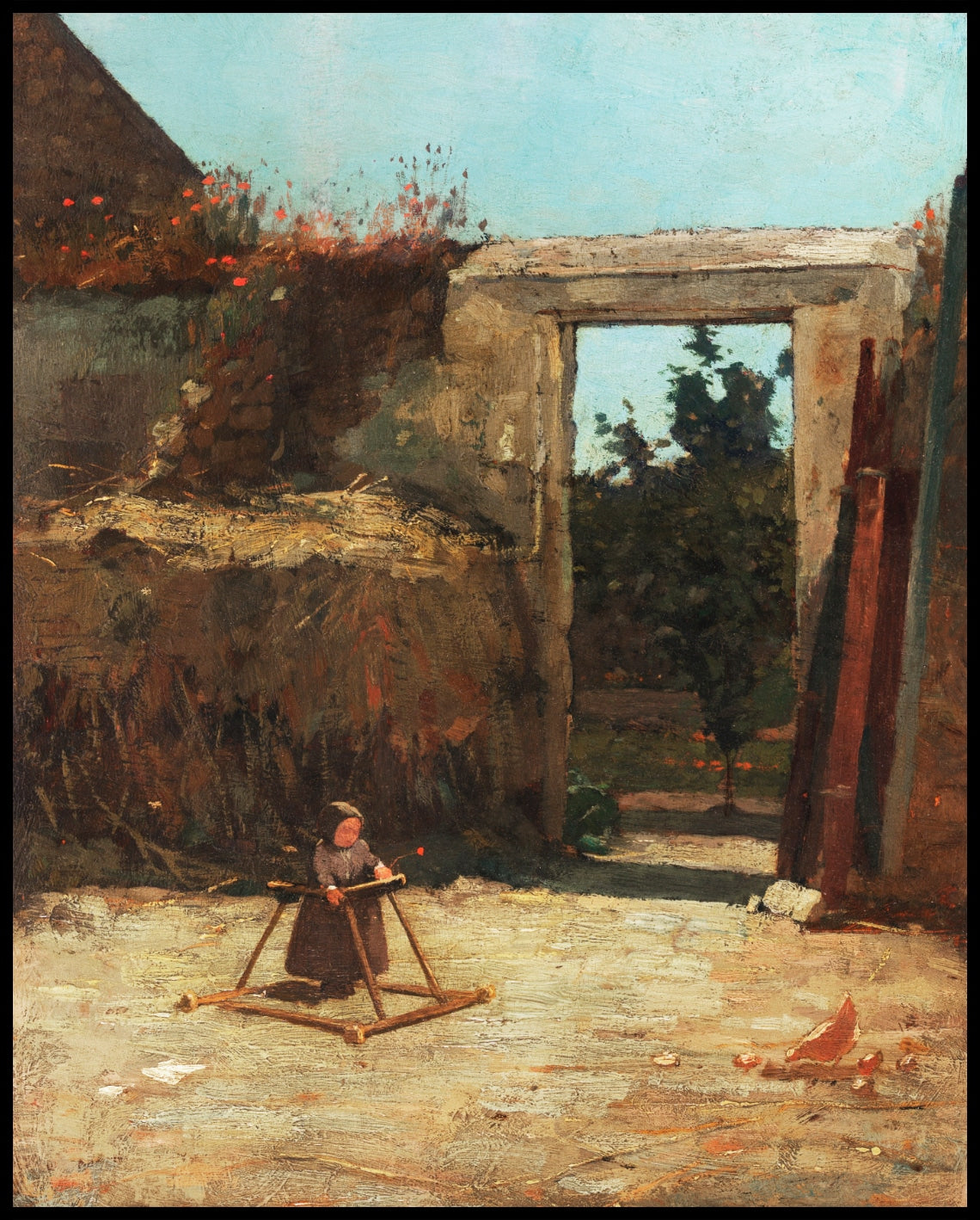 Jardin de ferme français