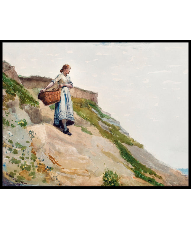 Girl Carrying A Basket