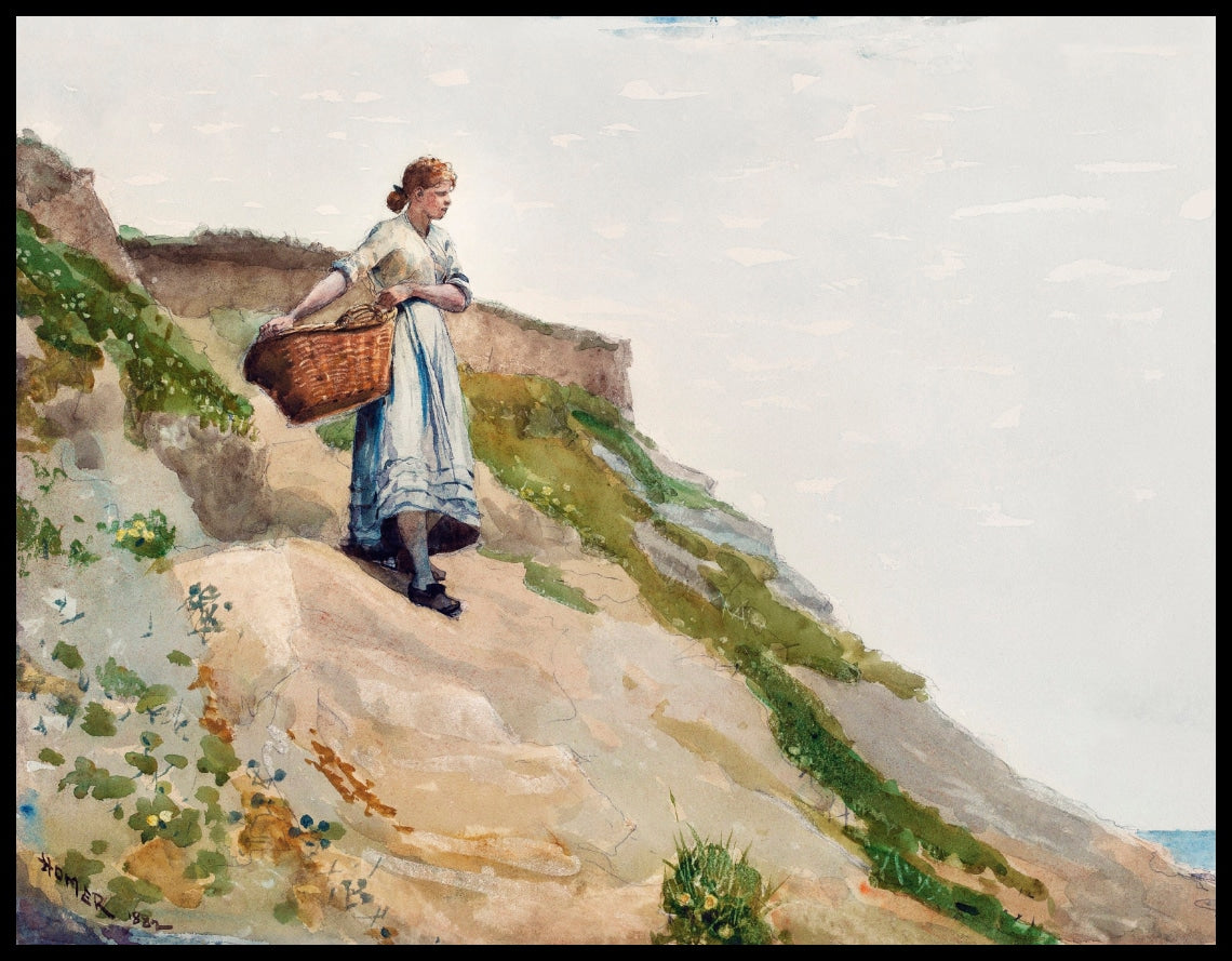 Girl Carrying A Basket