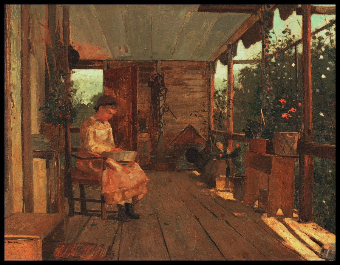 Girl Shelling Peas