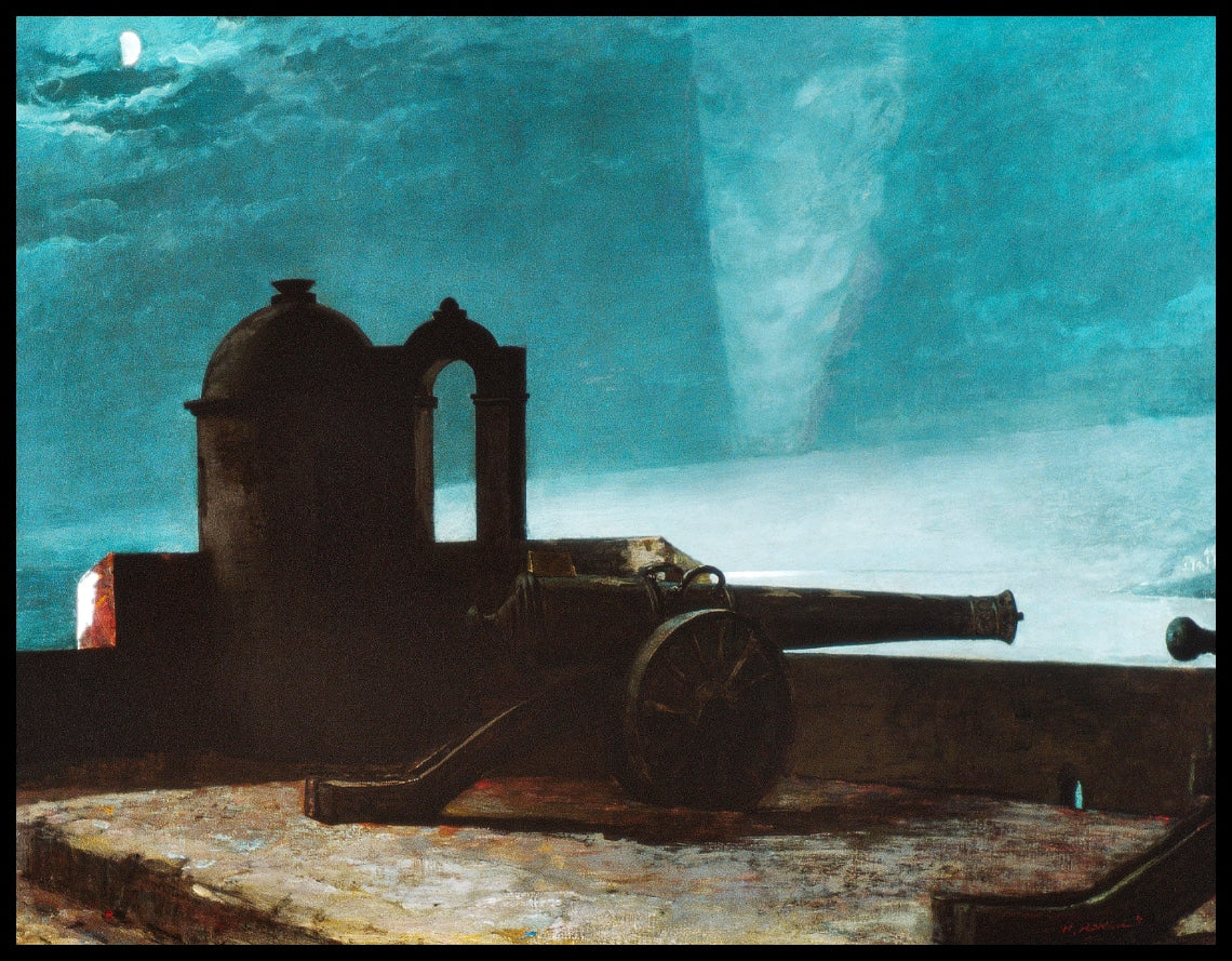Searchlight On Harbor