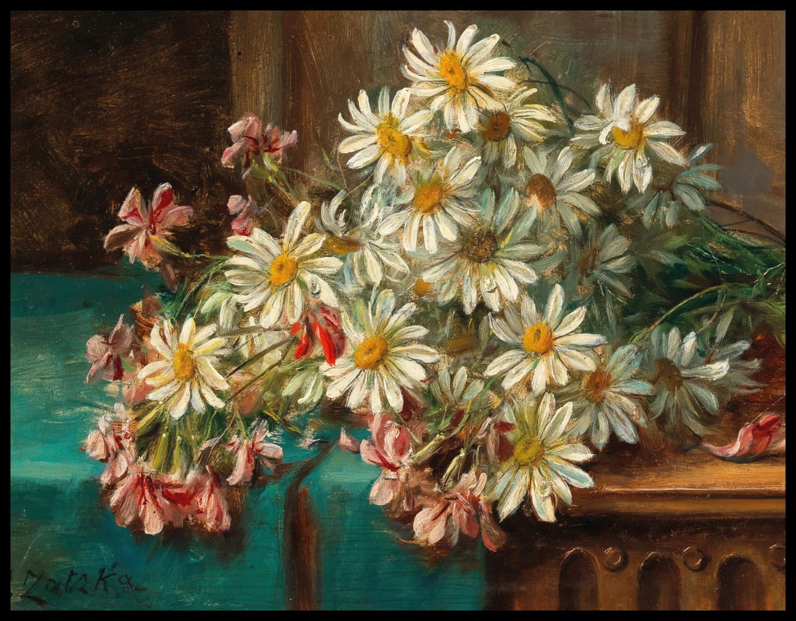 Ein Bouquet von Gänseblümchen