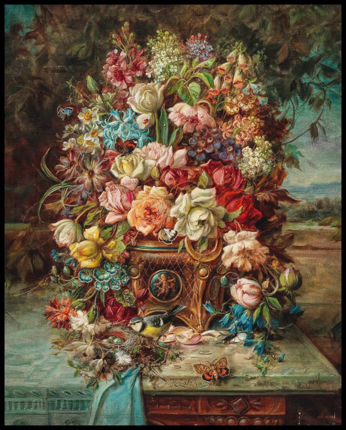 Reiches Blumenstillleben