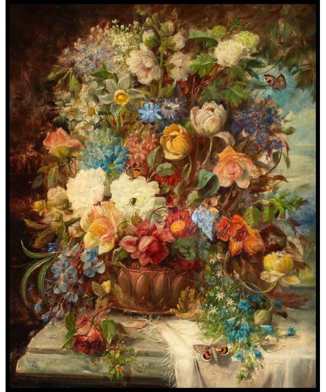 Summer Flowers on a Ledge