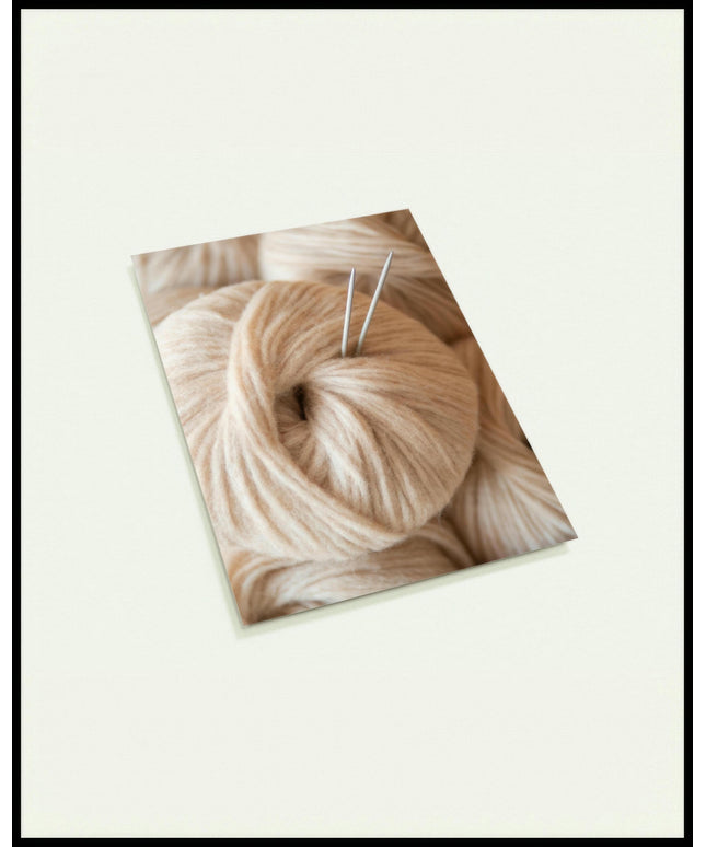 Eine Postkarte von Wollgras das sich im Wind bewegt.