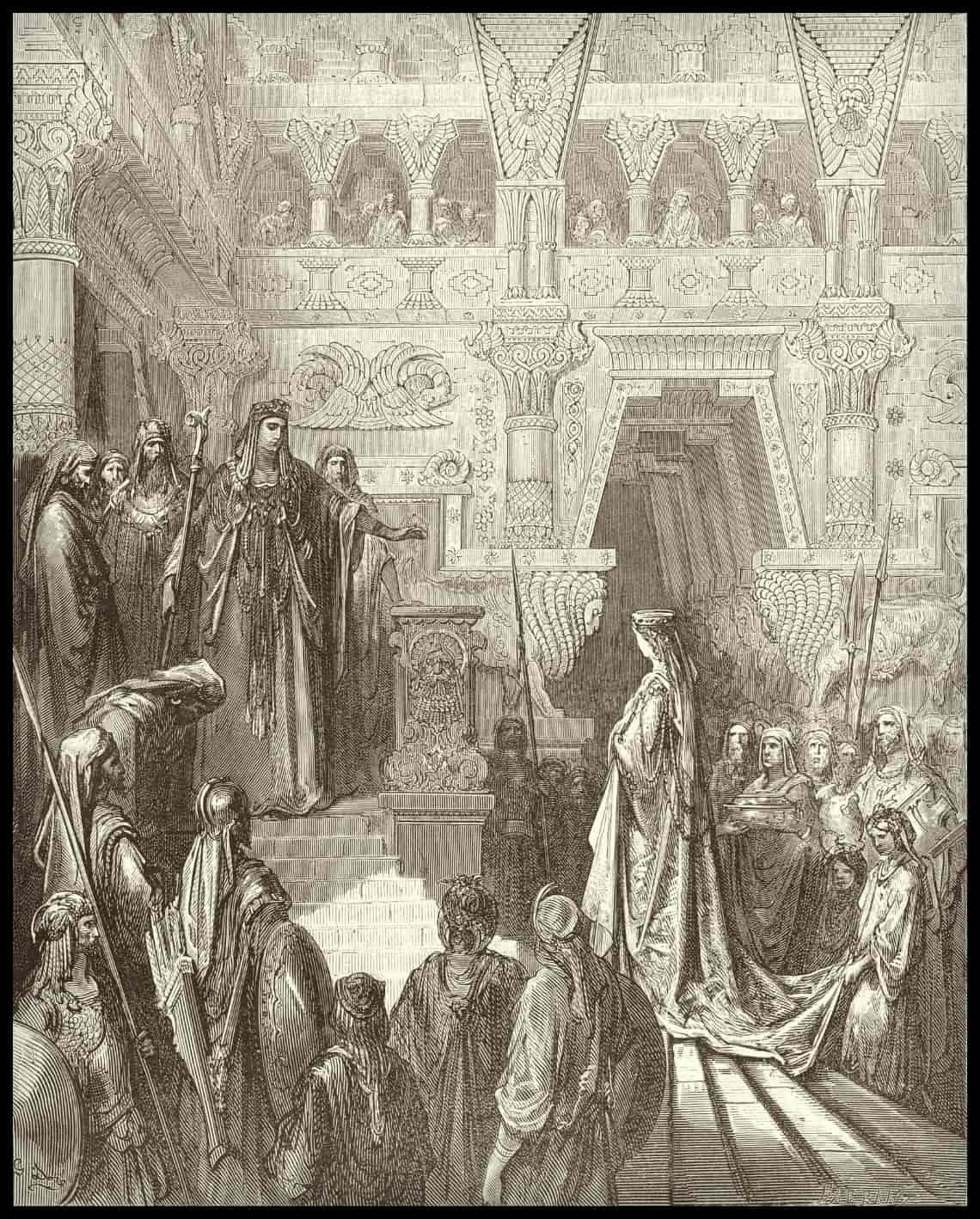 Solomon reçoit la reine de Saba