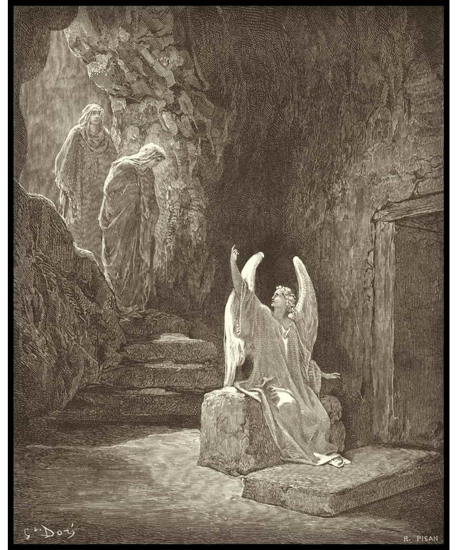 The angel and women at the empty tomb