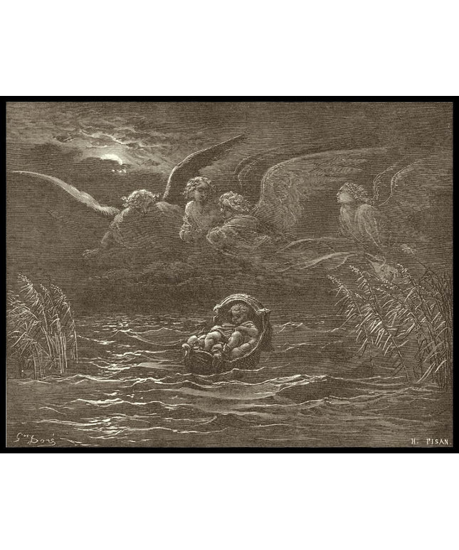 The child moses on the nile