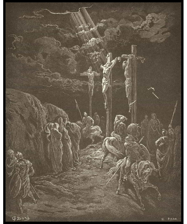 The crucifixion of jesus and two criminals