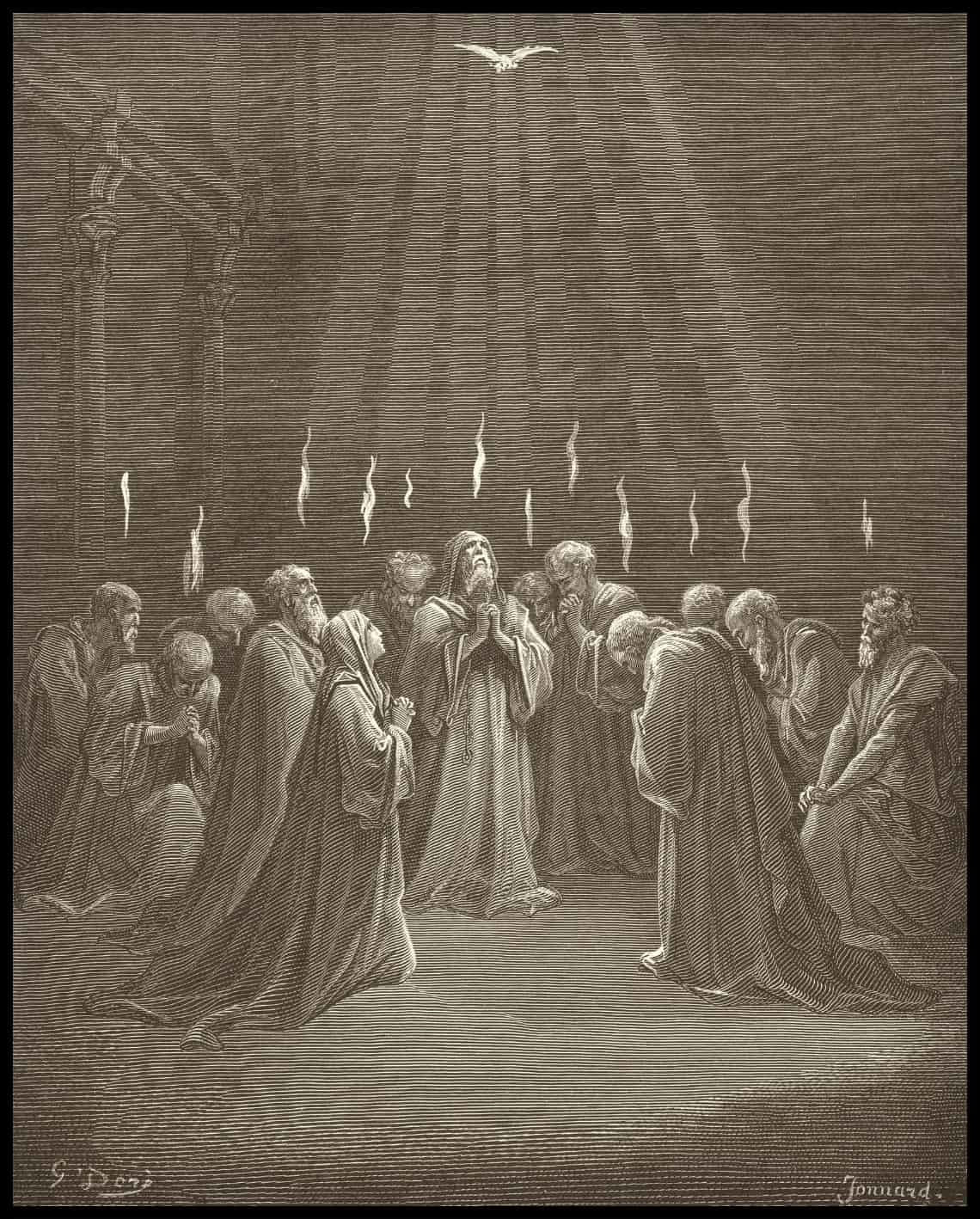 L'esprit saint descend sur les disciples