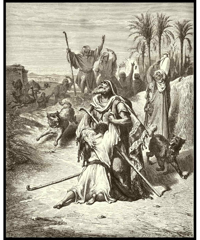 The prodigal son in his fathers arms