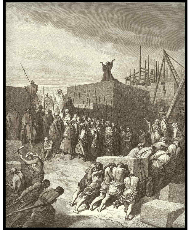 The rebuilding of the temple is begun